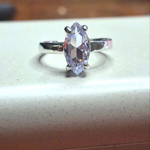 Marquise cut faceted Cubic Zirconia ring size 5.5